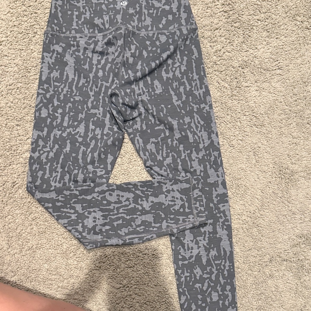 lululemon athletica Gray Patterned Leggings